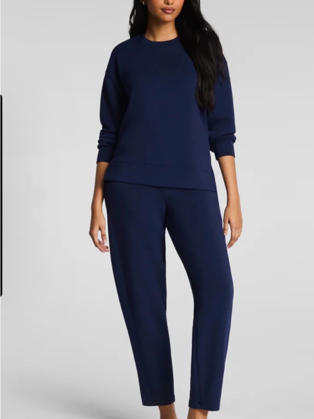 Spanx AirEssentials Navy Two-Piece Sweatshirt & Pant Set